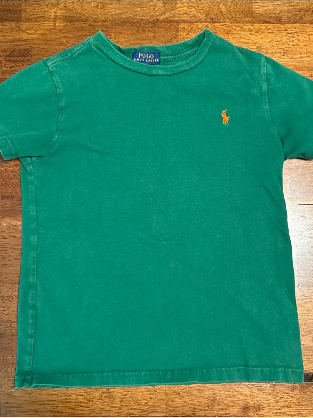 Polo Ralph Lauren Boys Size 7 Green Short Sleeve T-Shirt red Pony Logo